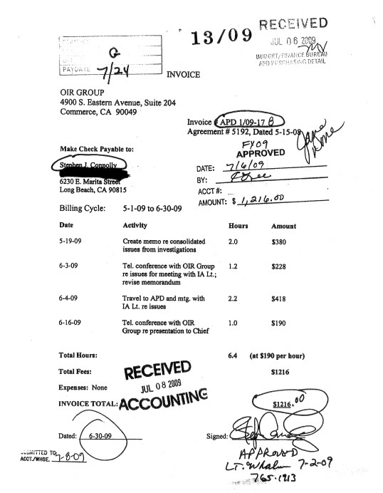 OIR Group Invoice 09-17