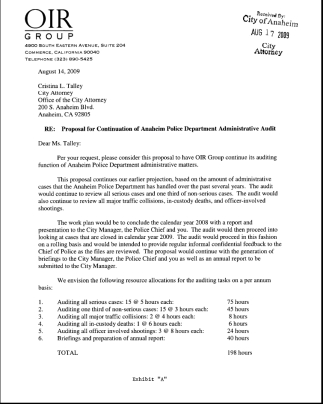 Letter 2009 agreement 1 of 2