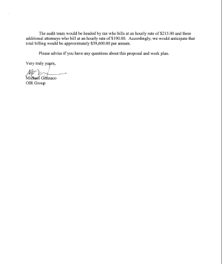 Letter 2009 agreement 2 of 2