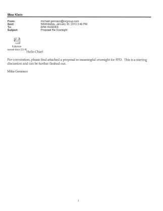 Michael Gennaco Email to Dan Hughes 1 of 2